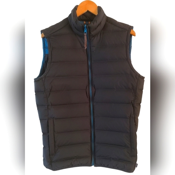 Timberland Other - Timberland Down Puffer Vest Loose Fit Black/ Blue Men's Size Medium Full Zip